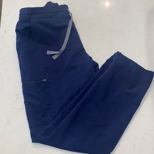 Navy figs skinny scrub bottoms